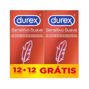 Durex Sensitive Suave Preservativos 12 + 12 Grátis