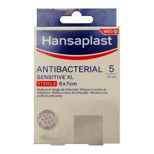 Hansaplast MED+ Pensos Antibacterial Sensitive XL Sterile